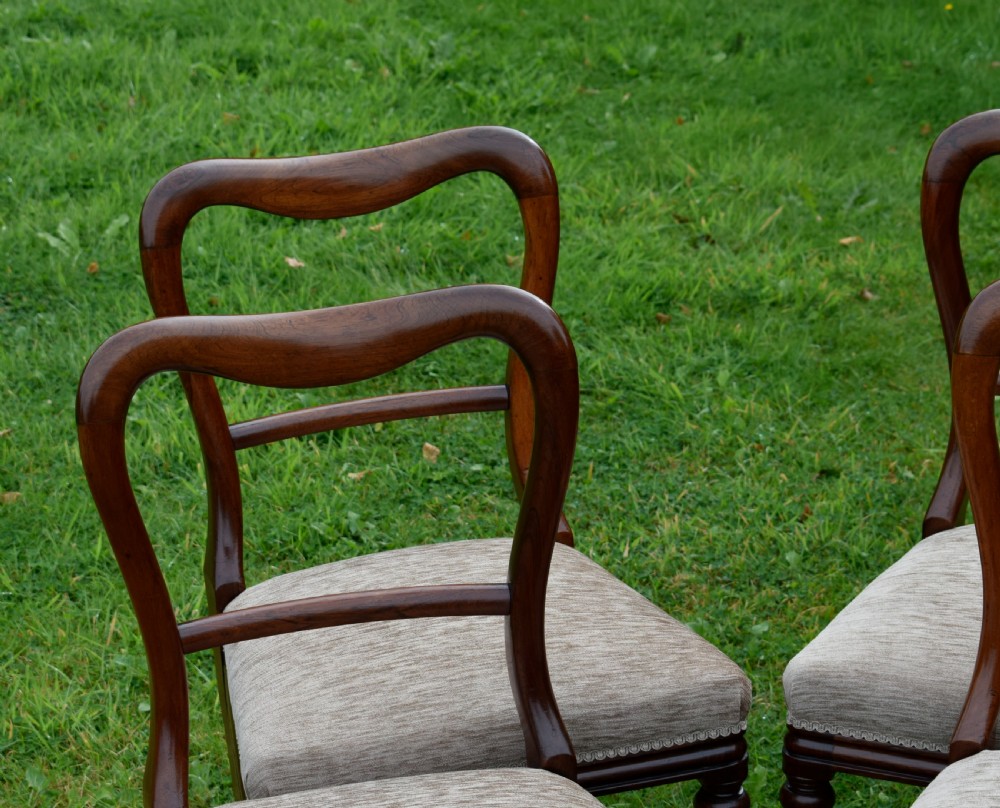 Set Of 4 Regency Rosewood Dining Chairs View XI