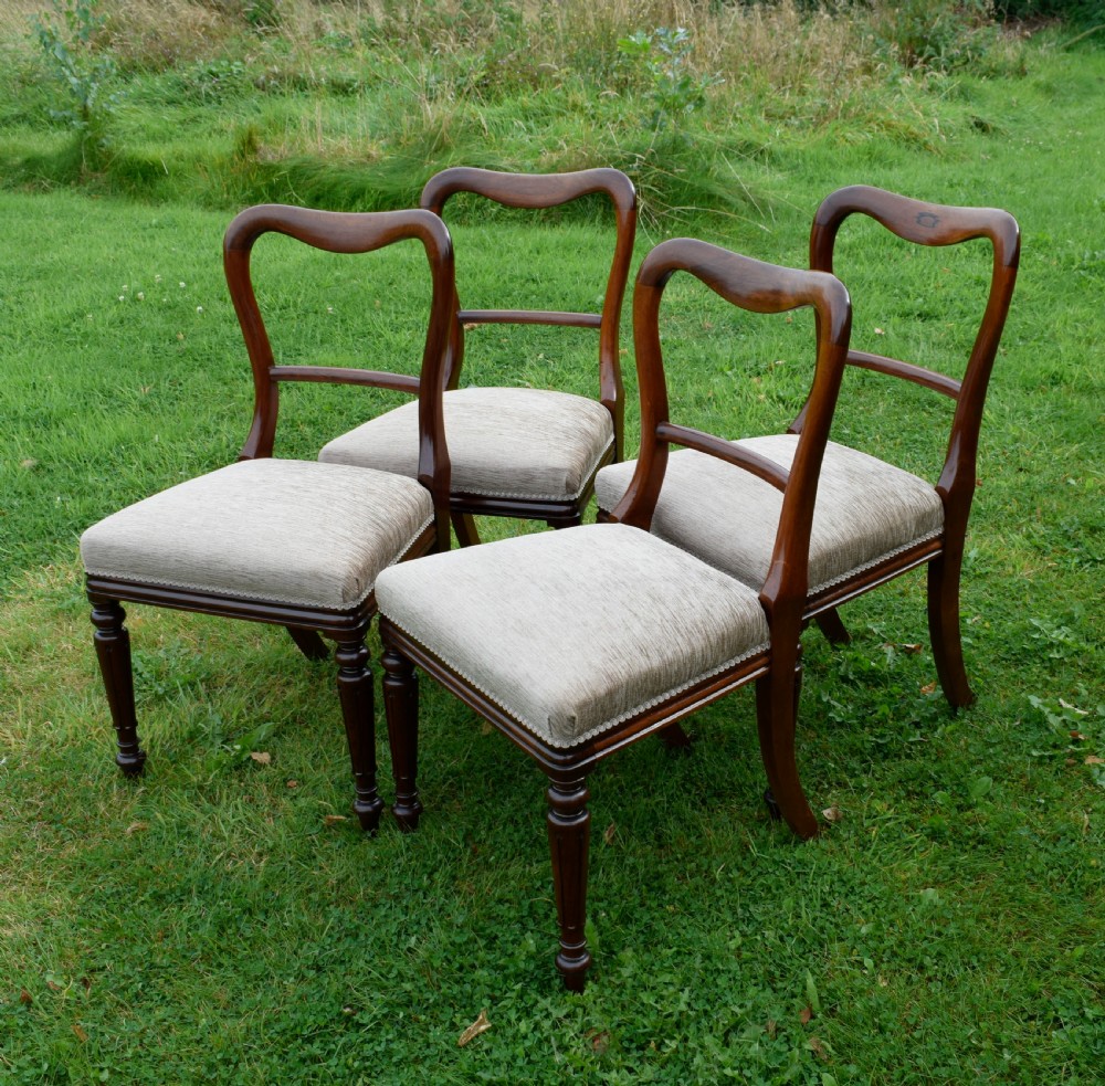 Set Of 4 Regency Rosewood Dining Chairs View XIV
