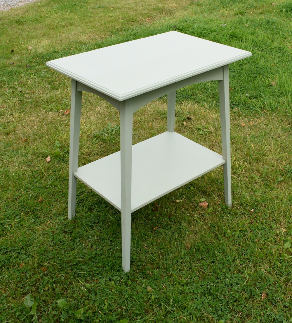 Oak Arts & Crafts Side Table Painted View III