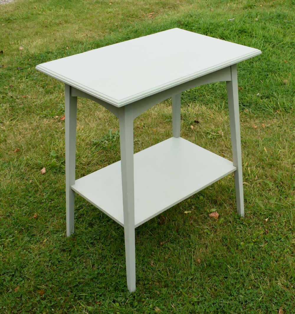 Oak Arts & Crafts Side Table Painted View IV