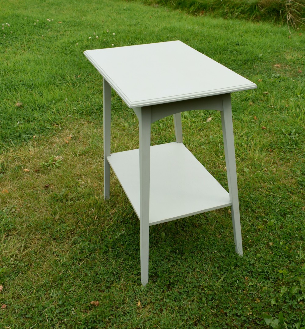 Oak Arts & Crafts Side Table Painted View V
