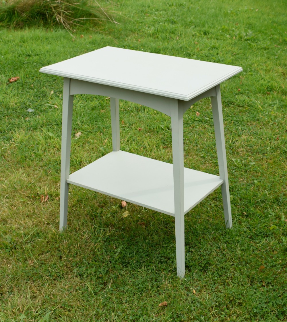Oak Arts & Crafts Side Table Painted View VI