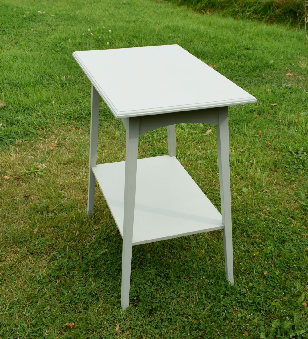 Oak Arts & Crafts Side Table Painted View VII