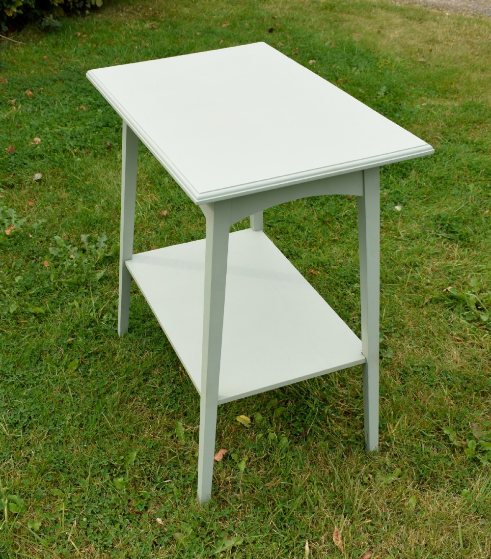 Oak Arts & Crafts Side Table Painted View IX