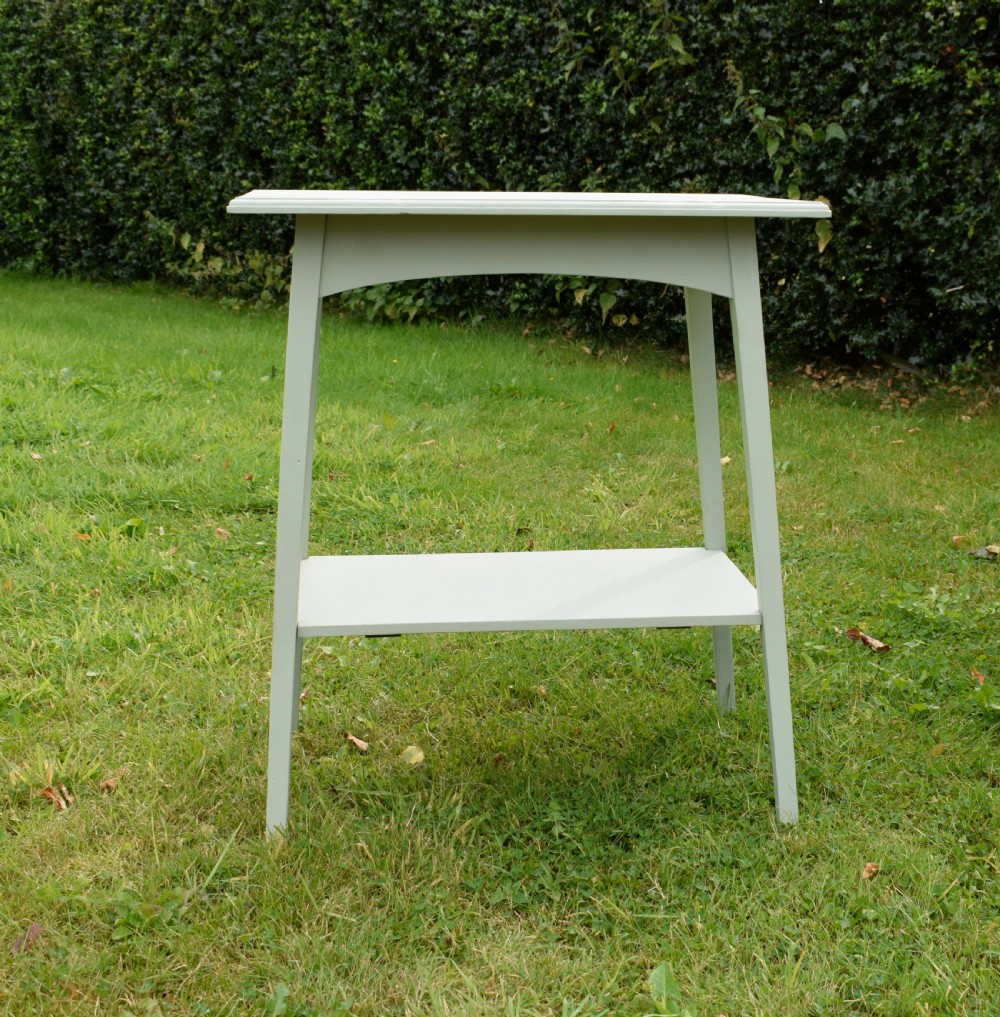 Oak Arts & Crafts Side Table Painted View XI