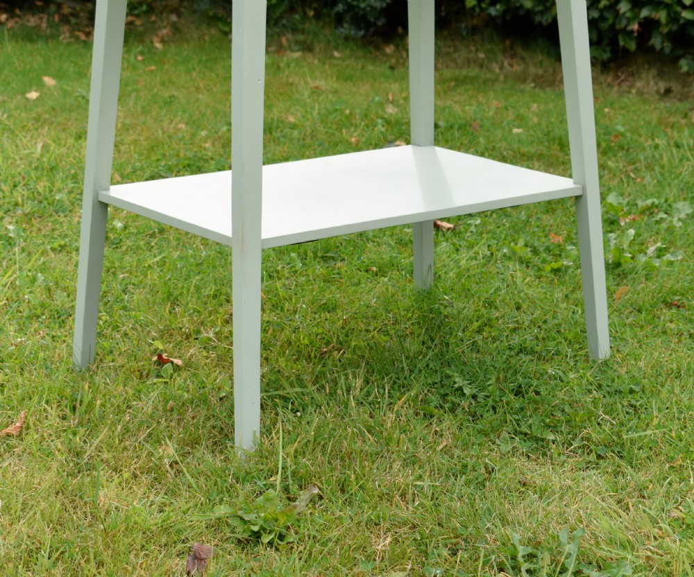 Oak Arts & Crafts Side Table Painted View XII