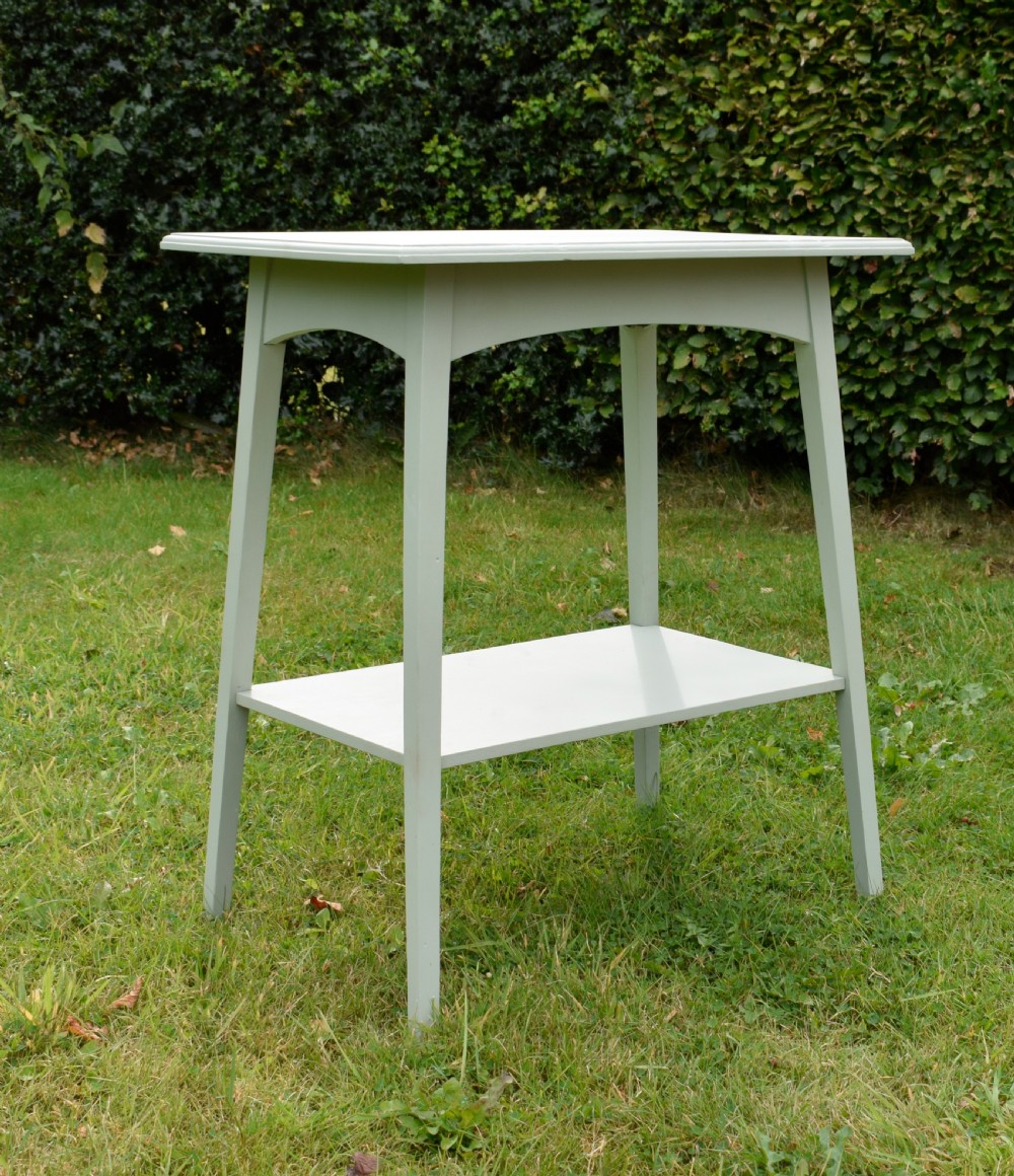 Oak Arts & Crafts Side Table Painted View XIII