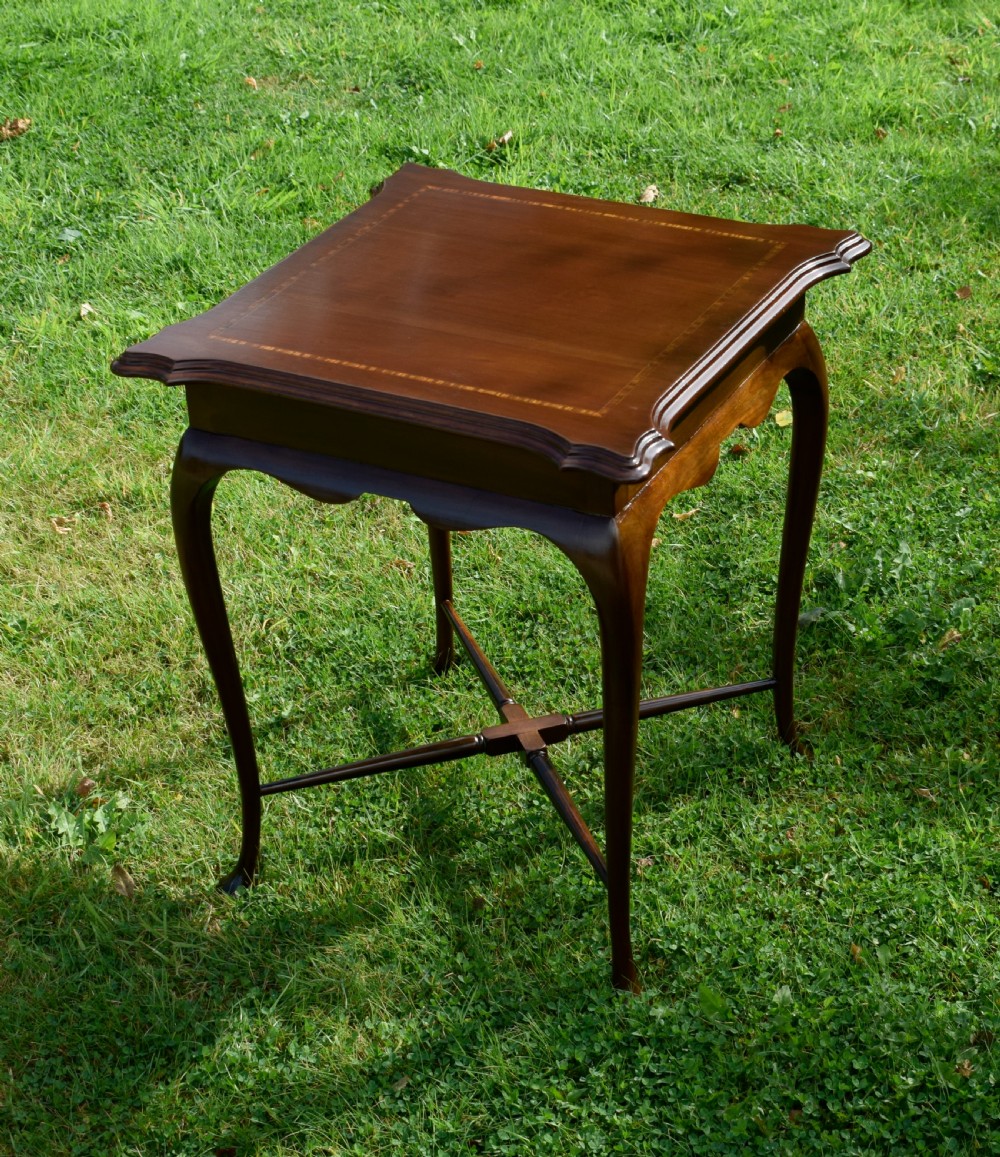 Edwardian Mahogany & Satinwood Centre Table View II