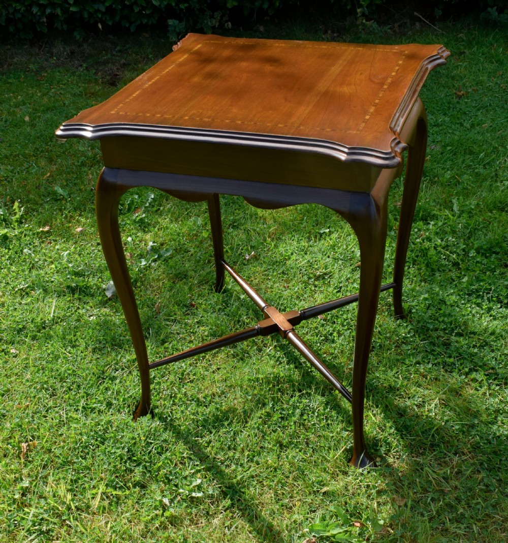 Edwardian Mahogany & Satinwood Centre Table View IV