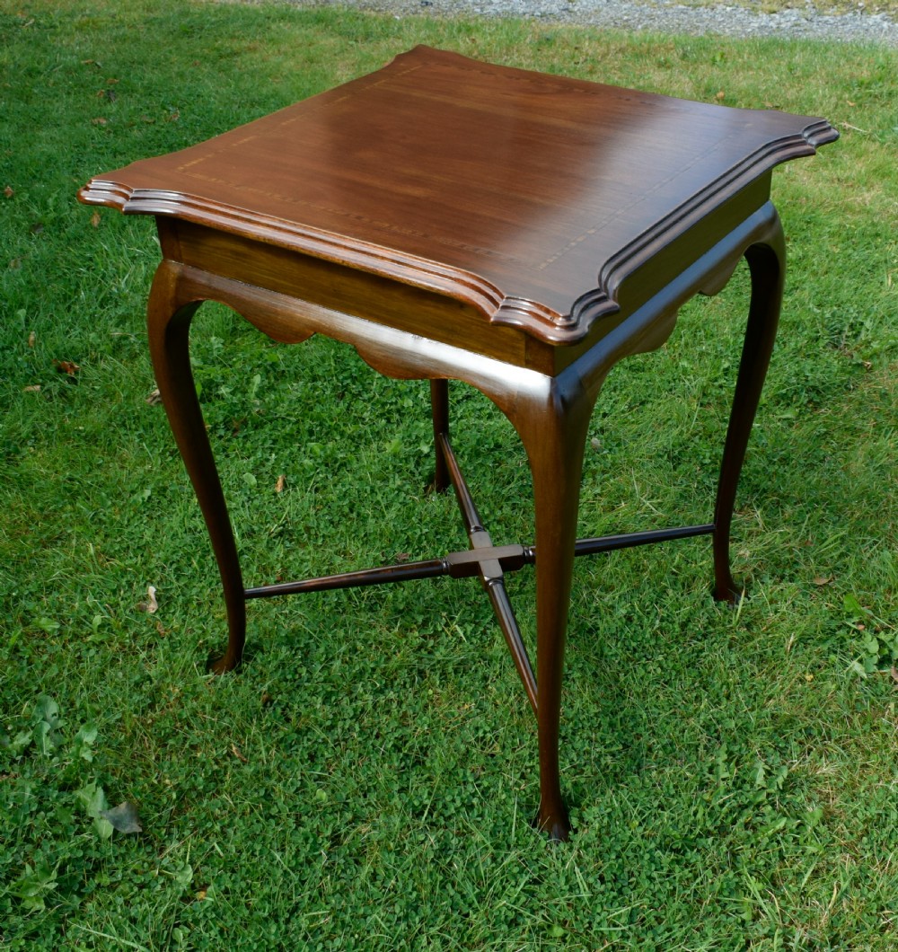 Edwardian Mahogany & Satinwood Centre Table View IX