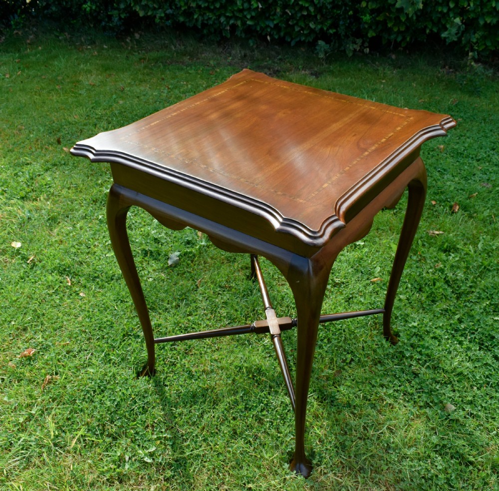 Edwardian Mahogany & Satinwood Centre Table View XII