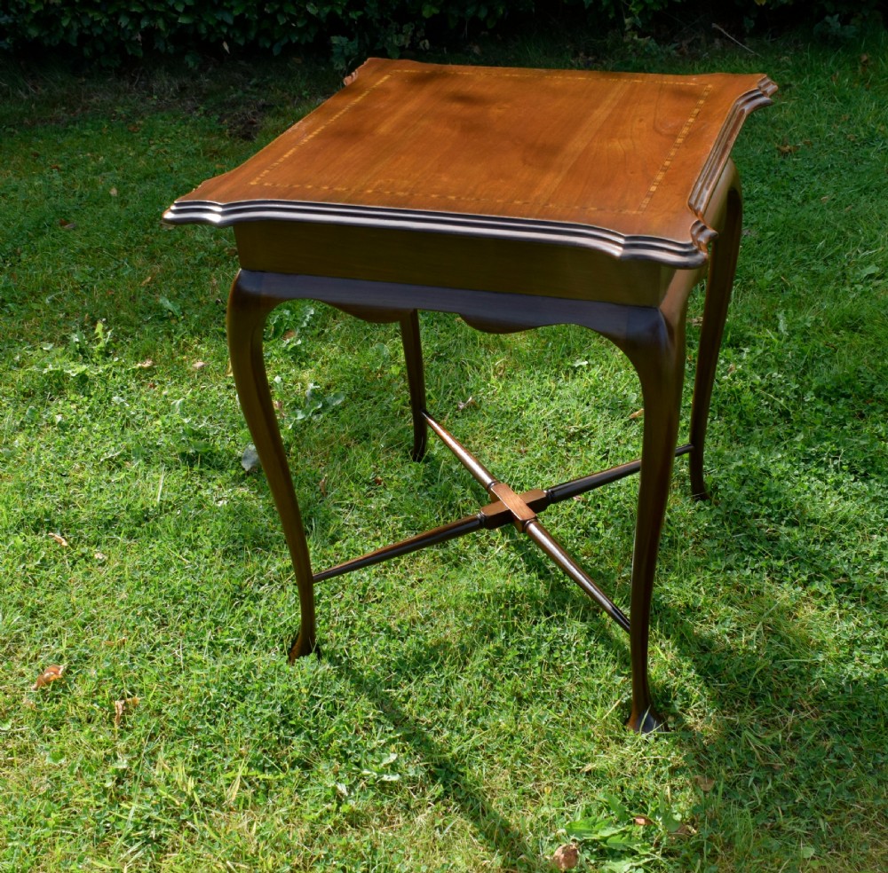 Edwardian Mahogany & Satinwood Centre Table View XVII