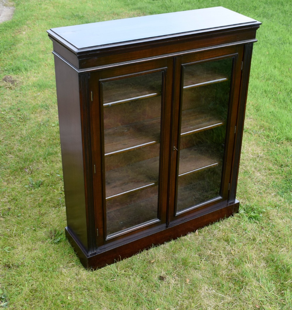 Edwardian Oak Glazed Bookcase