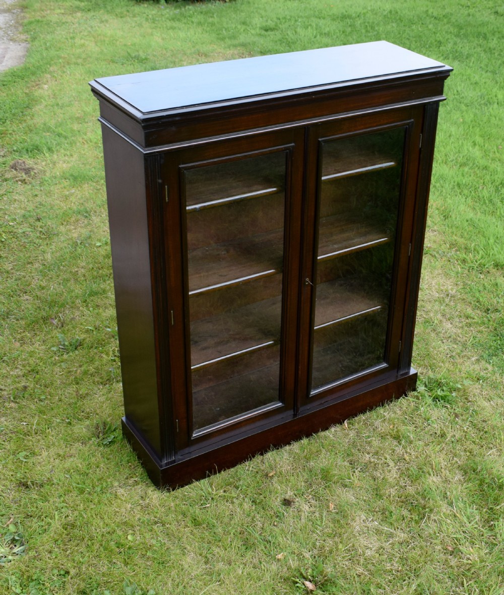 Edwardian Oak Glazed Bookcase View III