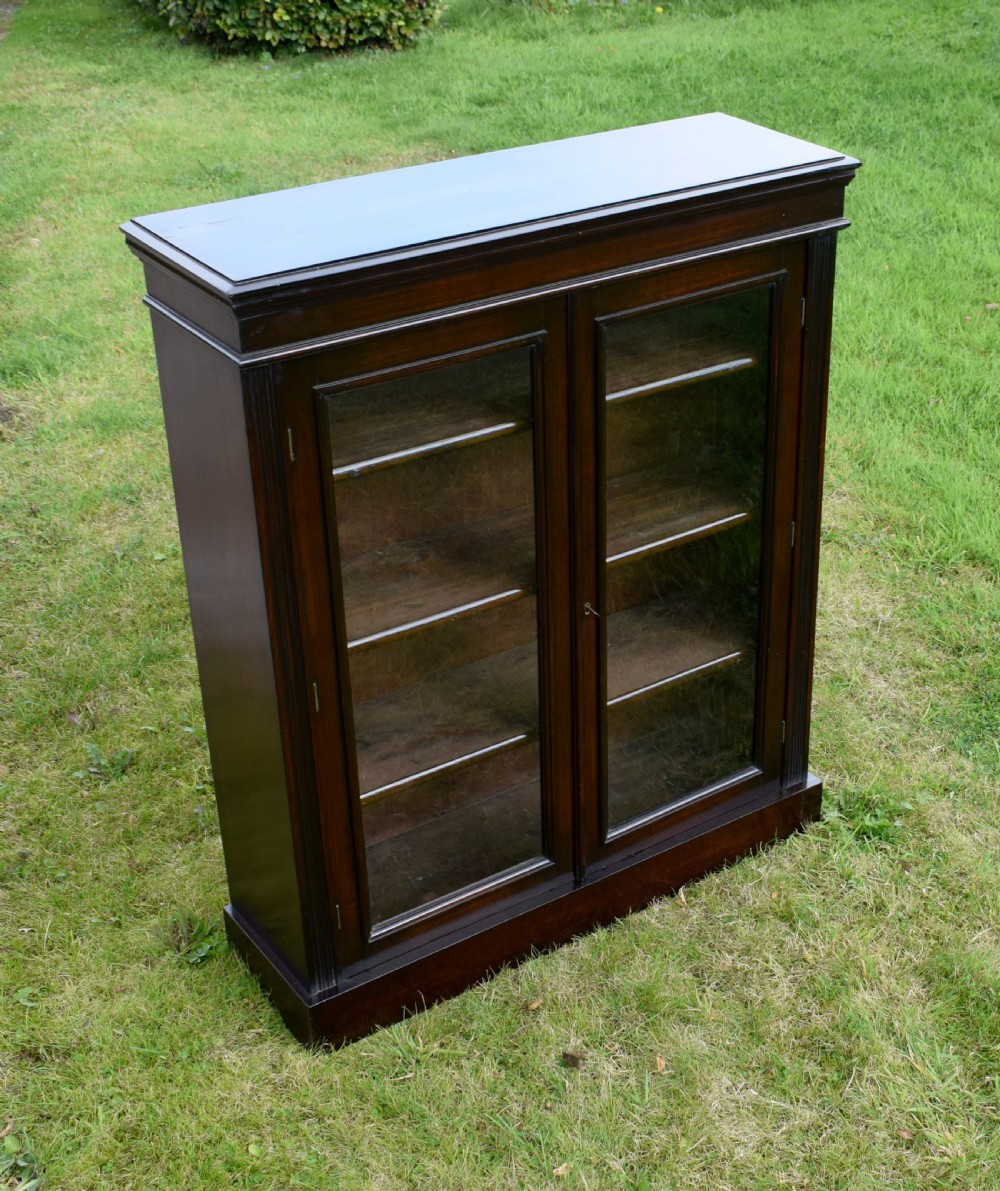 Edwardian Oak Glazed Bookcase View IV