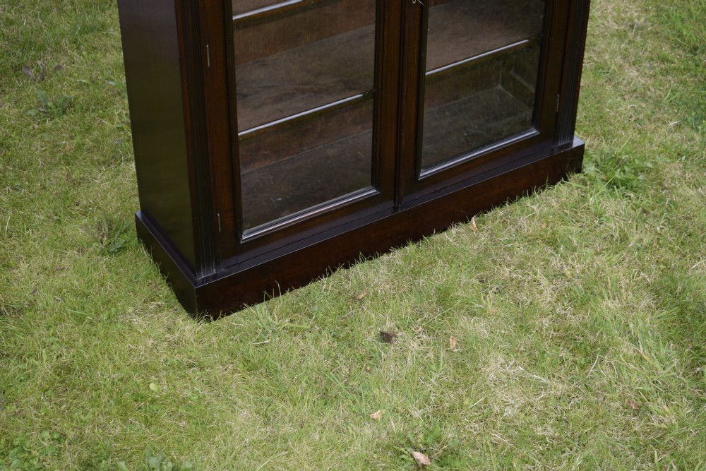 Edwardian Oak Glazed Bookcase View V