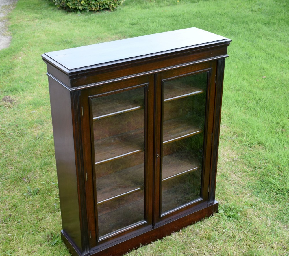 Edwardian Oak Glazed Bookcase View VI