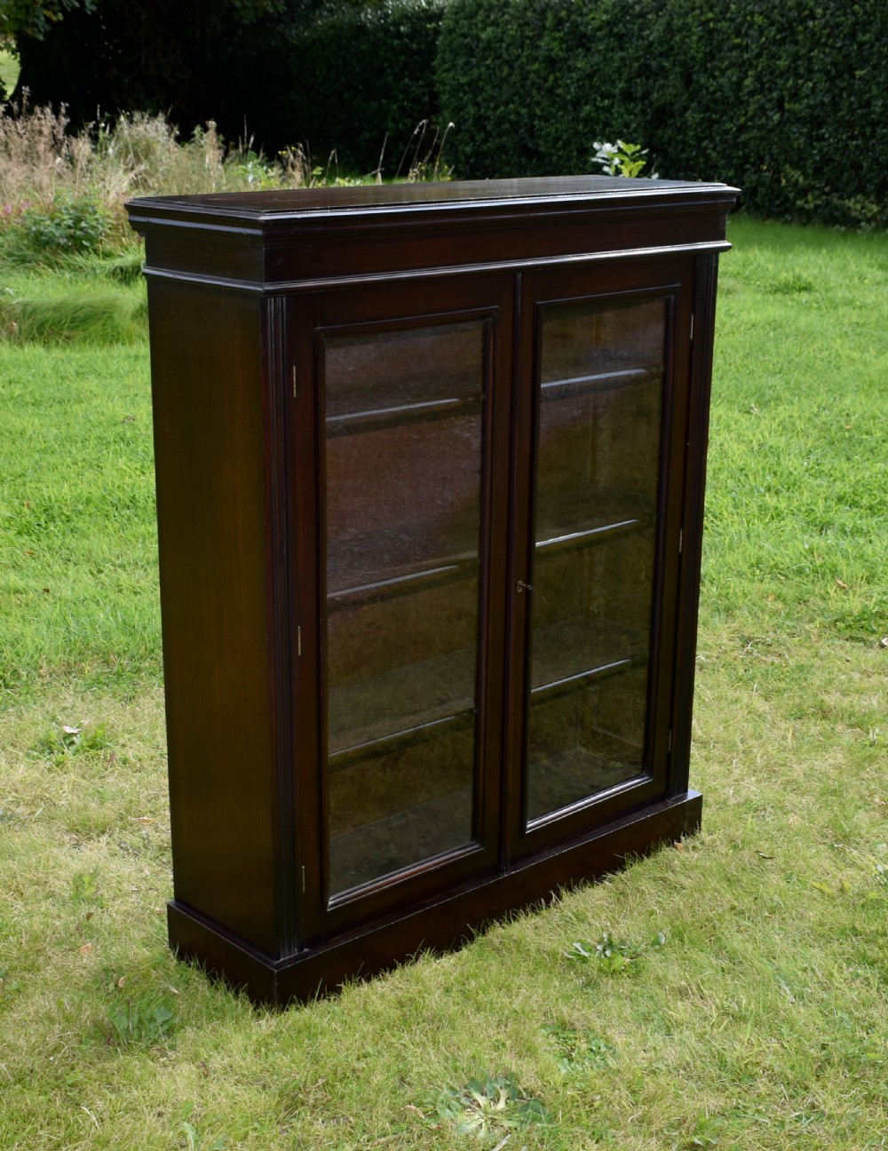 Edwardian Oak Glazed Bookcase View VIII