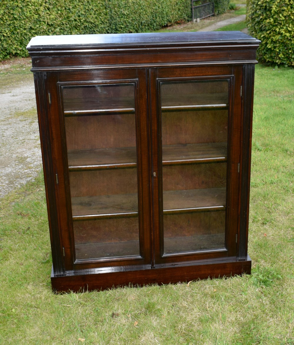 Edwardian Oak Glazed Bookcase View IX