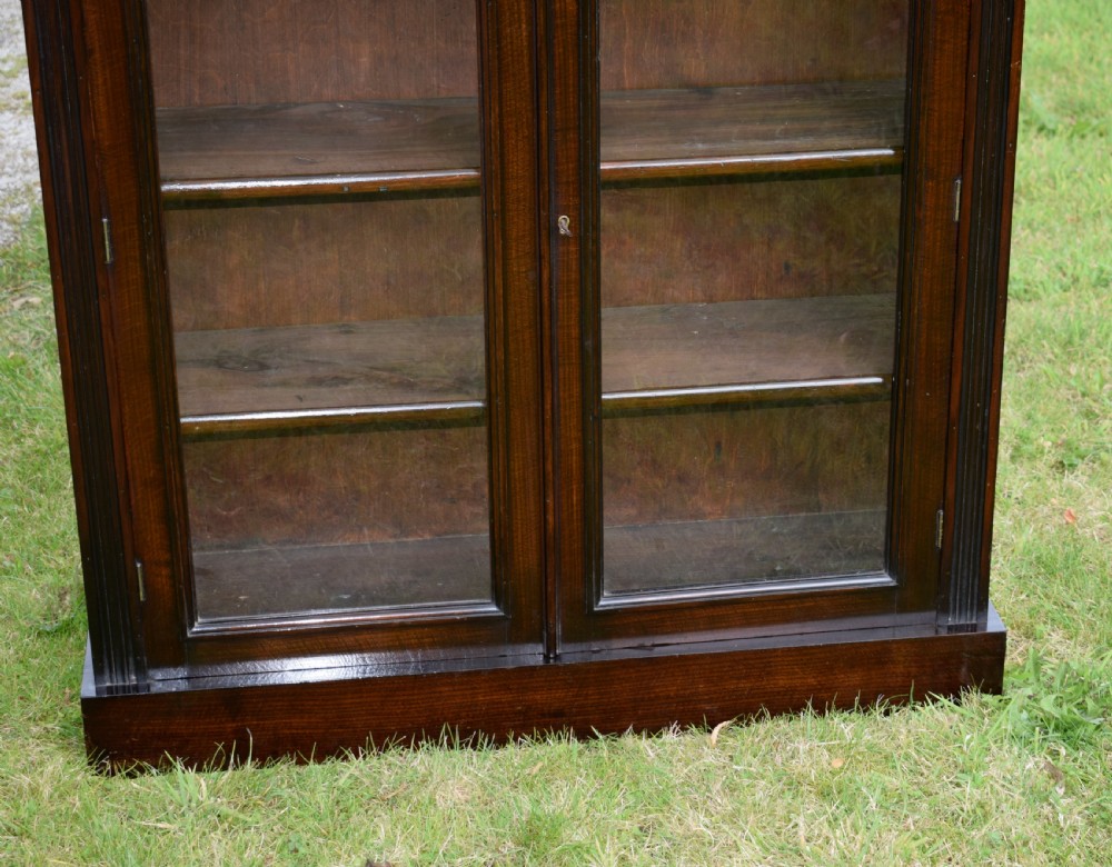 Edwardian Oak Glazed Bookcase View X