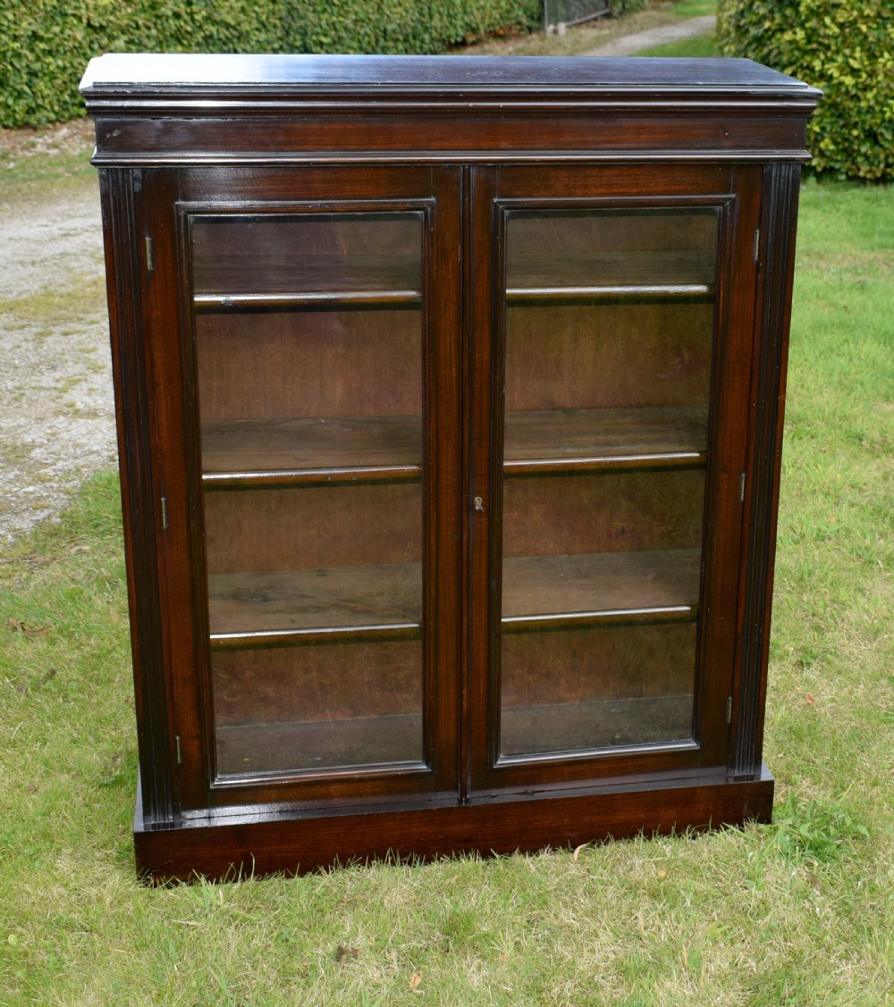 Edwardian Oak Glazed Bookcase View XI