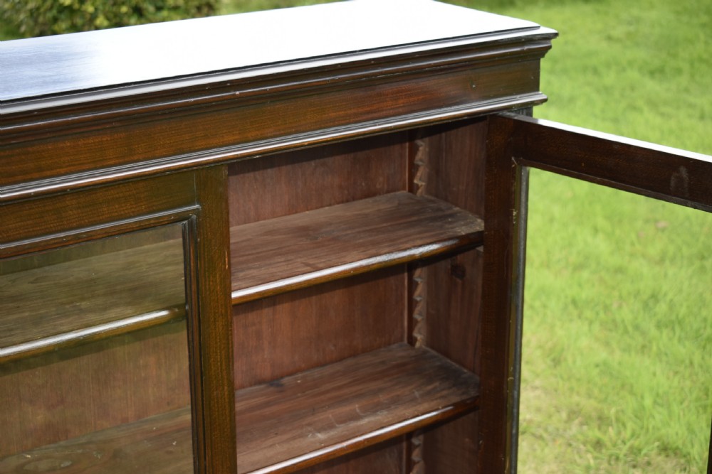 Edwardian Oak Glazed Bookcase View XX