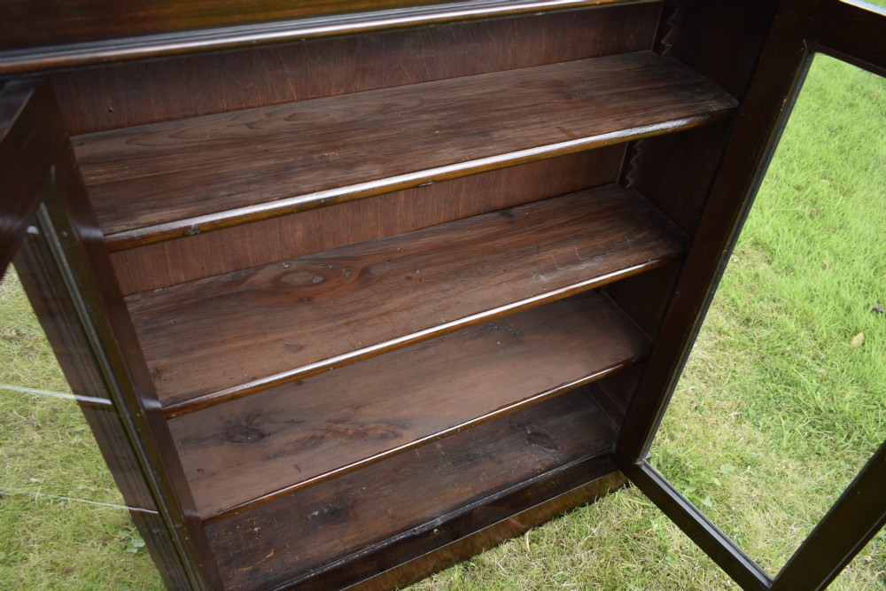 Edwardian Oak Glazed Bookcase View XXI