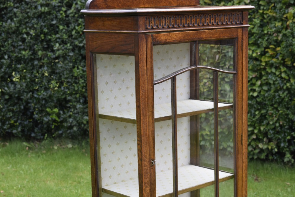 Early 20th Century Oak Display Cabinet View XVIII