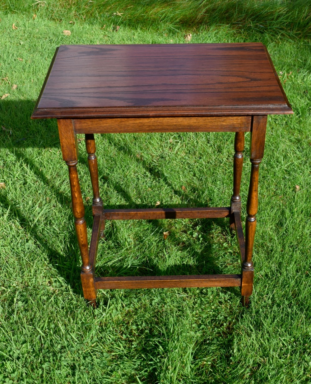 Early 20th Century Oak Lamp Table View VIII