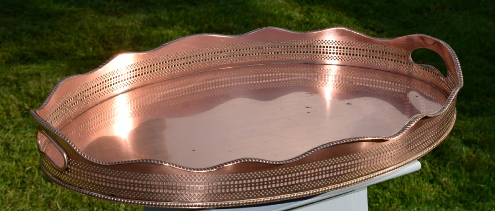 Early 20th Century Copper Oval Tray