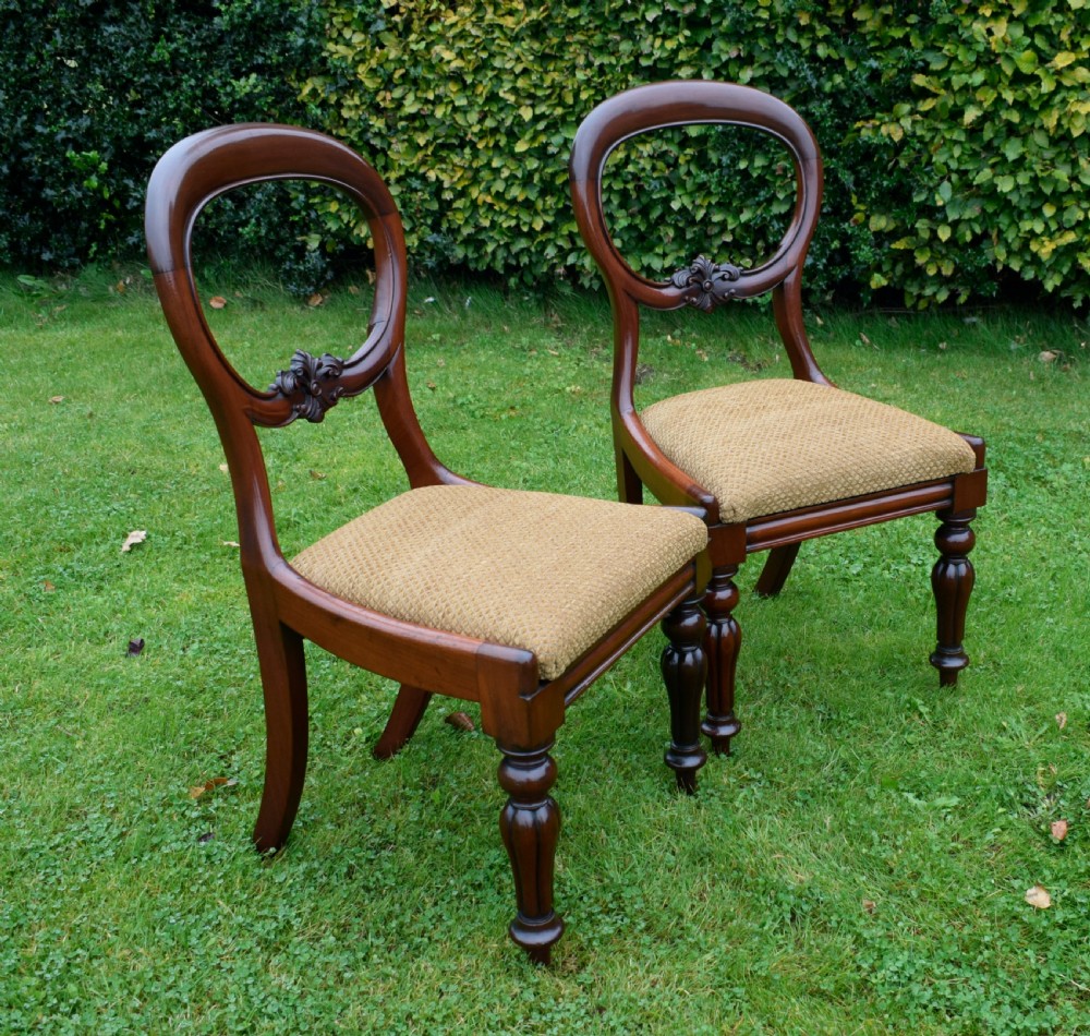 Pair of Quality Mahogany Victorian Chairs View II