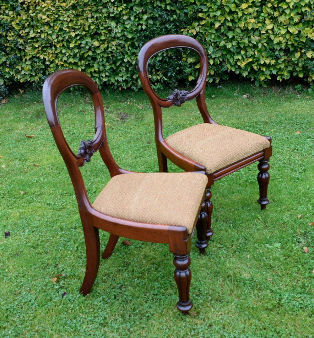 Pair of Quality Mahogany Victorian Chairs View IV