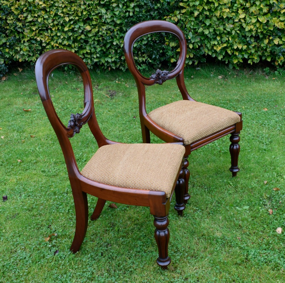 Pair of Quality Mahogany Victorian Chairs View VII