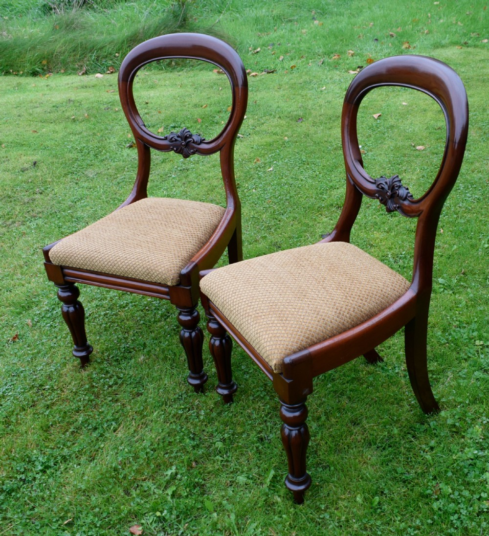 Pair of Quality Mahogany Victorian Chairs View VIII