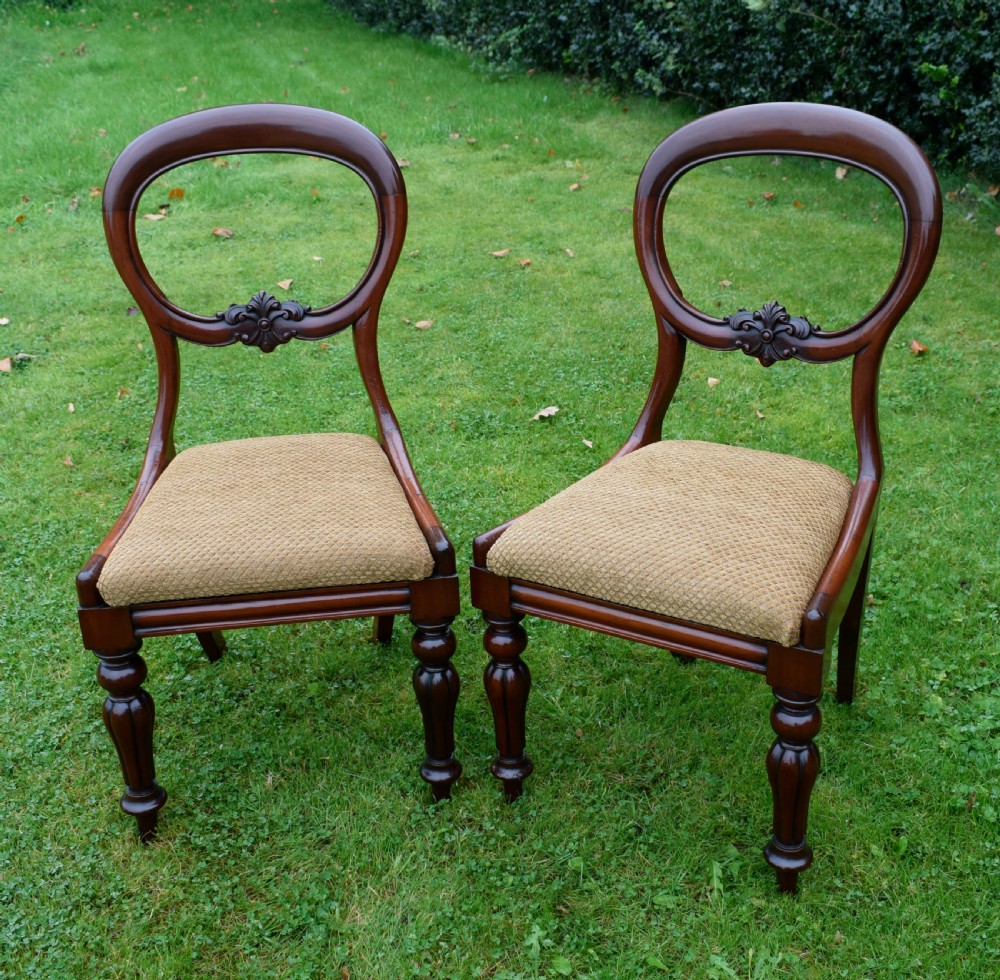 Pair of Quality Mahogany Victorian Chairs View XI
