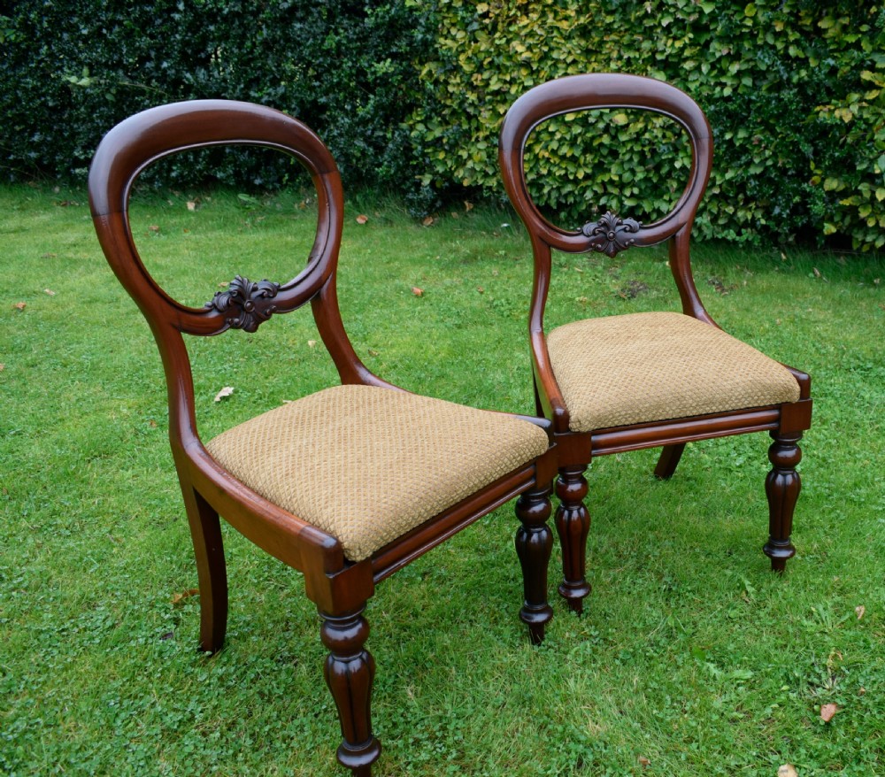 Pair of Quality Mahogany Victorian Chairs View XII