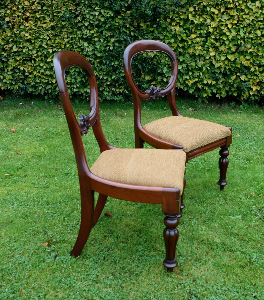 Pair of Quality Mahogany Victorian Chairs View XIII