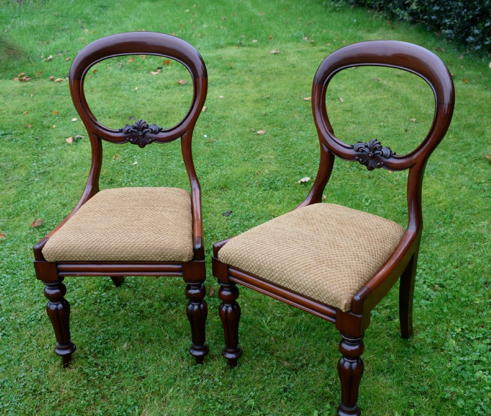 Pair of Quality Mahogany Victorian Chairs View XVII