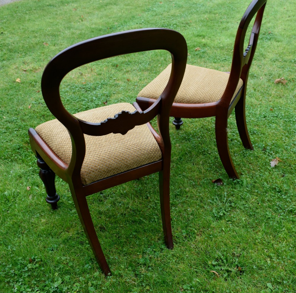 Pair of Quality Mahogany Victorian Chairs View XX