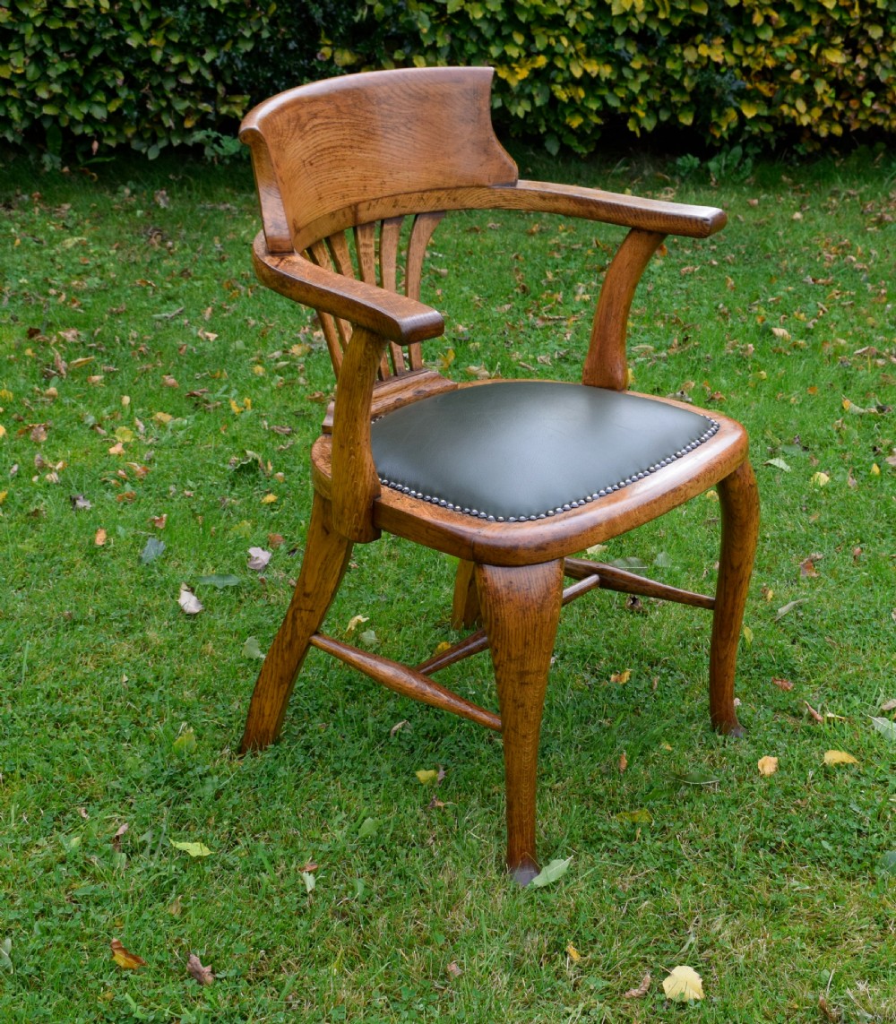 Victorian Oak Desk Chair / Office Chair View III