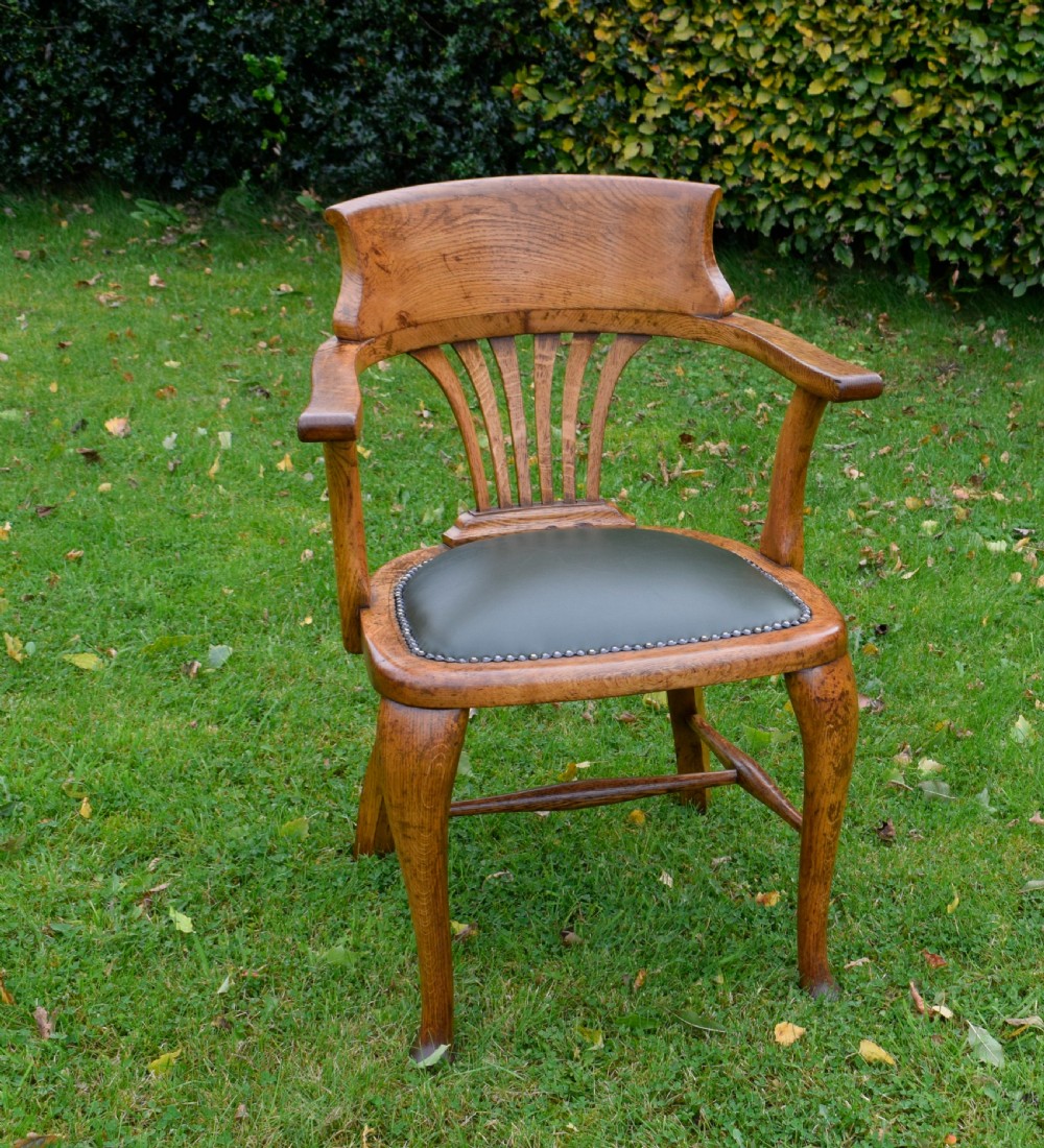 Victorian Oak Desk Chair / Office Chair View V
