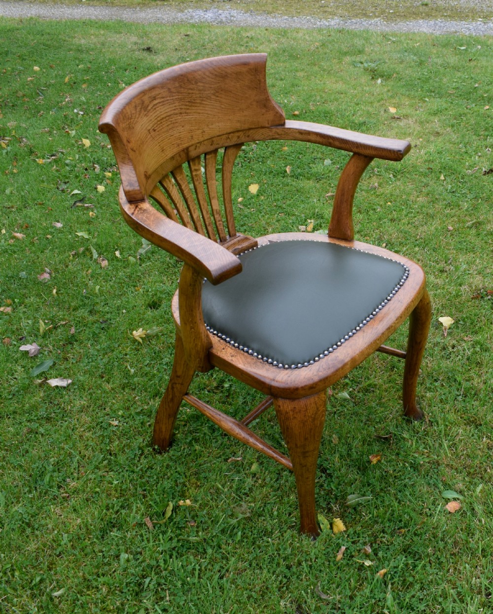 Victorian Oak Desk Chair / Office Chair View X