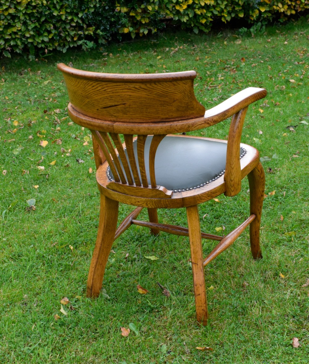 Victorian Oak Desk Chair / Office Chair View XVI