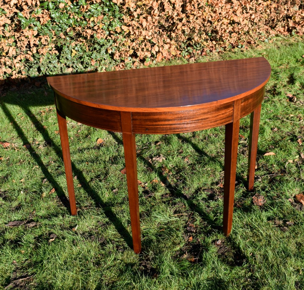 Georgian Inlaid Demi-Lume Console Table