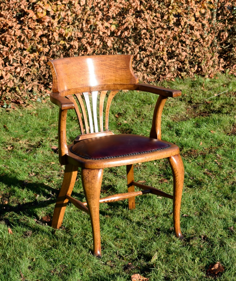 Victorian Oak Desk/Office Chair View II
