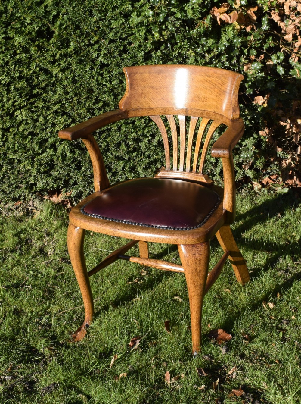 Victorian Oak Desk/Office Chair View III