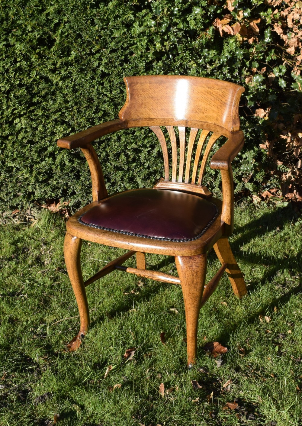 Victorian Oak Desk/Office Chair View IV
