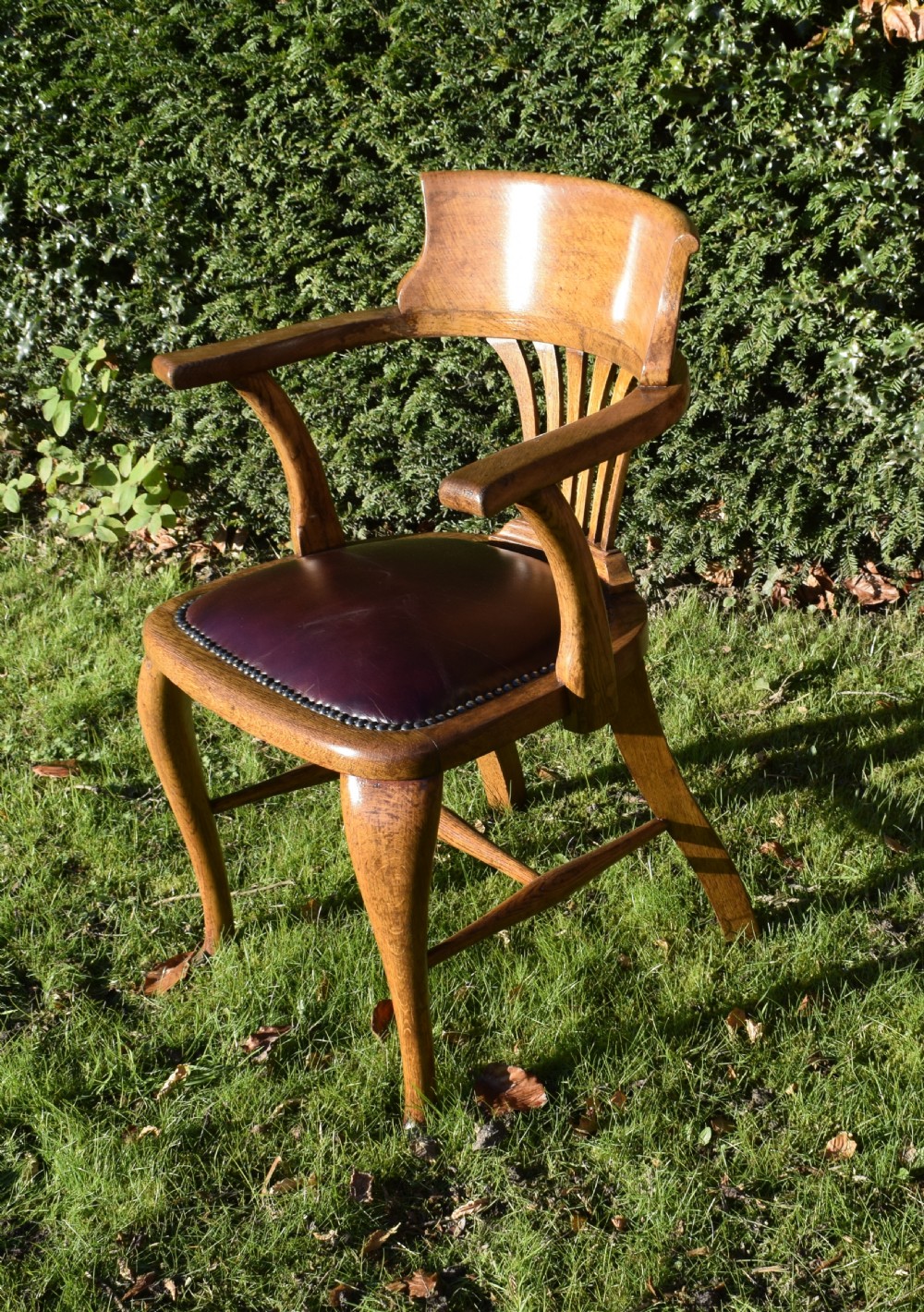Victorian Oak Desk/Office Chair View V