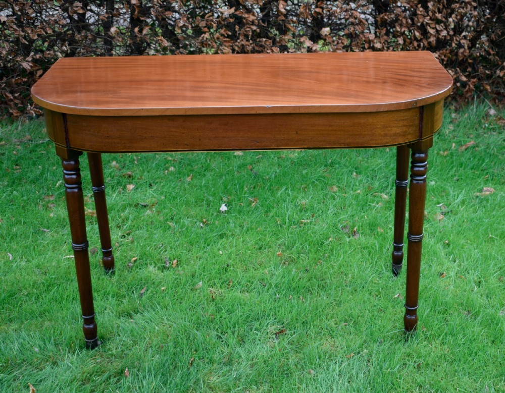 Regency Mahogany Inlaid Console Table View V