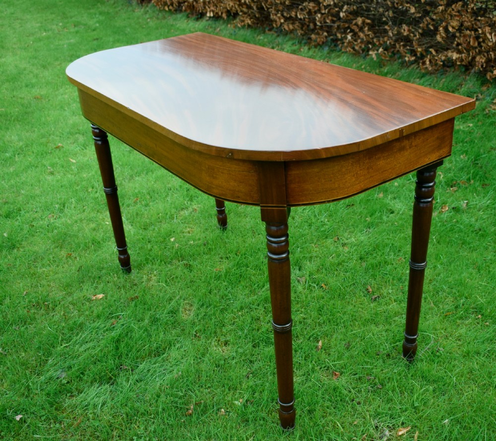 Regency Mahogany Inlaid Console Table View VIII
